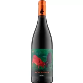 Вино ЗГУ Кубань Тристория БЫКИ «Мерло»